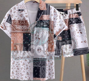 Conjunto de pantalones cortos para hombre de alta calidad, ropa informal, conjunto de pantalones cortos para verano, conjunto de pantalones cortos para hombre a precio de mayoreo - Product Image 1