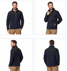 Wholesale Men's Polar Fleece Training Jacket Stand Collar Full Zipper Fleece Jackets Men Winter Wear Breathable Fleece <b>Zip</b>-<b>up</b> - Product Image 5