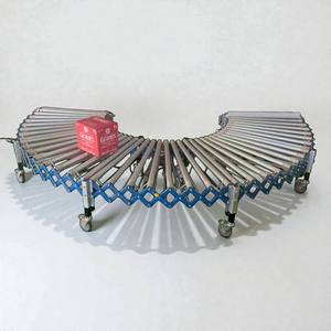 Nouveau convoyeur à rouleaux à gravité flexible, portable, extensible, télescopique, en acier inoxydable, dimensions personnalisables, logistique d'entrepôt - Product Image 1