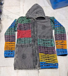 Chaqueta de Invierno con Capucha Estilo Hippie, Patchwork Étnico Vintage, Holgada, de Forro Polar, para Mujer y Hombre, Estilo Boho, Festival, Tallas M L XL GC-AP-1525 - Product Image 1