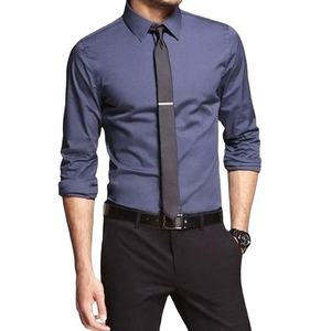 Último diseño Camisa de hombre Estilo formal y colores lisos de moda 100% Algodón Superventas Logotipo personalizado de calidad superior - Product Image 1