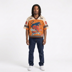 Latest Design Boxy Fit Drop Shoulder Soccer Jersey <b>Retro</b> Mesh <b>Football</b> Shirt Quick Dry Sublimation Teamwear OEM ODM Manufacturer - Product Image 5