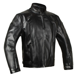 Veste de moto en cuir véritable pour homme avec fermeture éclair, style formel, motif uni, patch logo personnalisé - Product Image 3