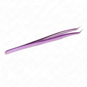 Private Label Purple Stainless Steel Volume Eyelash Tweezers Precision Fan Making Russian Volume Lash <b>Tool</b> Durable Pro - Product Image 2