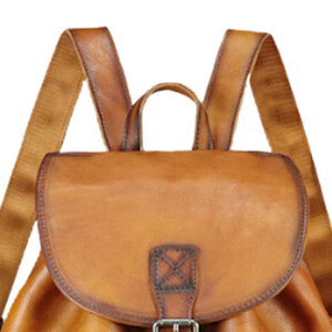 Leather <b>Backpack</b> Handmade Genuine Leather <b>Lady</b> Personalised Laptop Trekking Hiking Bag 20-35L Men Women - Product Image 3