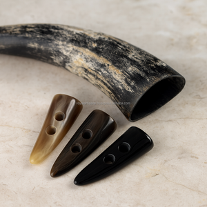 Handmade Natural Eco-Friendly Royal Artisans Buffalo Horn <b>Buttons</b> <b>Black</b> Polished Finish 4-Hole Shirt Coat Sweater Sewing Craft - Product Image 5