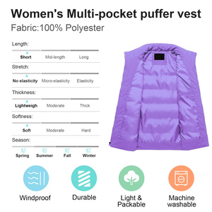 Nouveaux modèles de gilets matelassés longs à capuche sans manches pour femmes, couleur unie, en coton, veste sans manches à effet bulle pour femmes 2026 - Product Image 5