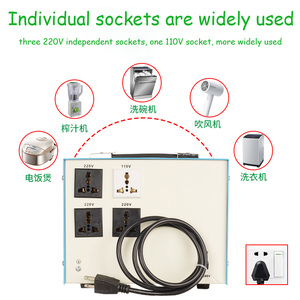 เครื่องควบคุมไฟฟ้ากระแสสลับแบบเฟสเดียว3000VA แรงดันไฟฟ้ามีความแม่นยำสูงพร้อมการควบคุมเซอร์โวมอเตอร์ภายใต้การป้องกันแรงดันไฟฟ้า - Product Image 5