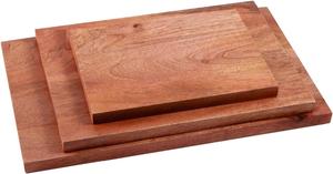 Planche à découper rectangulaire en bois, épaisse, robuste, compatible couteaux, surface lisse, idéale pour la découpe quotidienne, le service et la préparation culinaire - Product Image 2