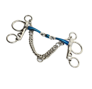 Bocado de hierro dulce para caballo, tipo Pelham, doble articulación, contacto suave, control equilibrado, equipo de entrenamiento de equitación, equipo ecuestre duradero - Product Image 6