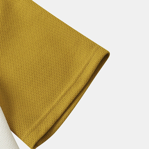 Men's Color Blocked Short Sleeve O-Neck T-<b>Shirt</b> Knitted Regular Fit Casual <b>Patchwork</b> Design White Black Gray Yellow - Product Image 6