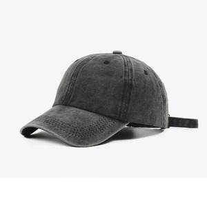Gorra de Béisbol de Mezclilla Lavada, 6 Paneles, Ajustable, Unisex, Color Sólido, Cierre con Velcro, Gorra para Adultos de Alta Calidad - Product Image 1