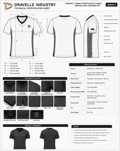 Haut de kimono d'arts martiaux unisexe à manches courtes et col en V, léger, pour l'entraînement au karaté et au taekwondo - Product Image 6