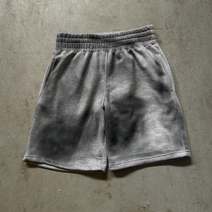 ชุดฮู้ดดี้และกางเกงขาสั้นพิมพ์ลายโลโก้แบบกำหนดเอง สไตล์เรโทรซันเฟด ผ้าฟลีซลำลอง 100% คอตตอน ชุดฮู้ดดี้และกางเกงขาสั้นแบบย้อมสีเอซิด สำหรับทุกเพศ - Product Image 5