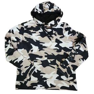 Sudadera con Capucha Negra para Hombre, con Cierre, Forro Polar, Camuflaje, Resistente al Viento, 100% Algodón, Personalizable, Temporada de Invierno, Logotipo Bordado Personalizado - Product Image 1