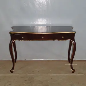 Bureau de Reproduction Antique à trois tiroirs, bureau de secrétaire Vintage, Table d'écriture en bois conçue pour les meubles de bureau de Style européen