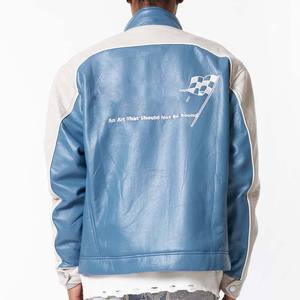 Chaqueta de Cuero Genuino para Hombre OEM 2026, Personalizada, Impermeable, Elegante, con Bordado Chenille, Gruesa, para Invierno y Primavera - Product Image 5