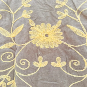 Ornate Suzani Velvet <b>Waistcoat</b> with Floral Embroidery Sleeveless Bohemian Jacket Vintage Inspired Layering Vest - Product Image 4