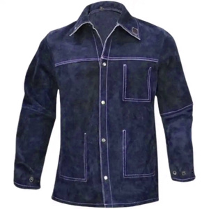 Veste de soudeur en cuir de vachette réfléchissant de haute qualité, résistante, pour travaux lourds, vêtements de sécurité industrielle pour la chaleur - Product Image 3