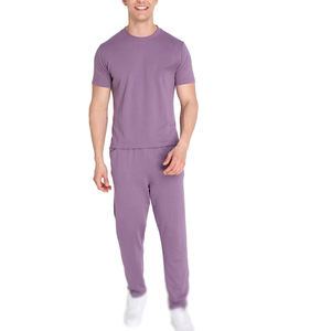 Survêtements d'été à capuche pour hommes de qualité supérieure, 100% coton, ensemble de jogging uni de couleur unie, vêtements de rue, ensemble de survêtements deux pièces - Product Image 1