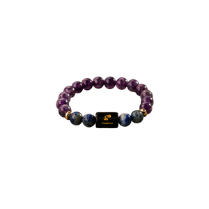 Aquarius <b>Amethyst</b> Beaded Bohemian Crystal & Rhinestone <b>Bracelet</b> - Product Image 1