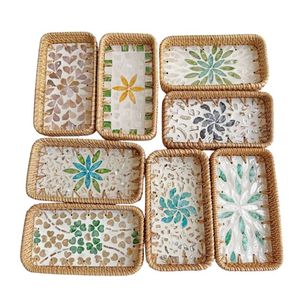 [MEJOR VENDIDO] Caja de Ratán Blue Lotus Farm Gem Le, Plato de Servicio Natural Hecho a Mano para Servicio a la Habitación de Hotel - Product Image 1