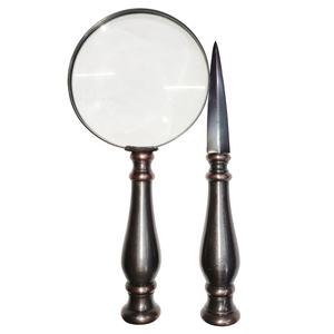 Venta al por mayor de cristal de ojo de color bronce de buena calidad nuevo diseño 2025 de metal diseño vintage lupa aspecto antiguo artesanía india - Product Image 1