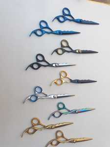 Maclura 5,5 pouces Jaune Léopard Nouveau Design Tendance Professionnel Coiffure Barbier Gaucher Acier Inoxydable Lame Plate Affûtée Salon de Coiffure - Product Image 5
