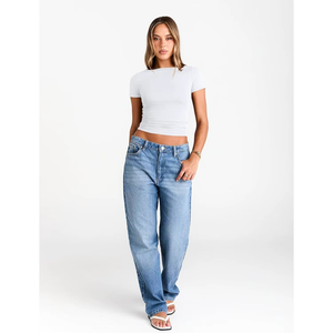 Camiseta Deportiva Personalizada 2025 para Mujer, Cuello Redondo, Manga Larga, Compresión, 100% Algodón, Transpirable, Secado Rápido, Verano - Product Image 1