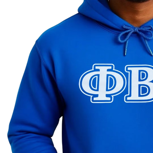 Sweat-shirt à capuche d'hiver brodé et imprimé Phi Beta Sigma bleu pour homme, pull à lettres grecques, vêtement de fraternité, coupe classique - Product Image 5