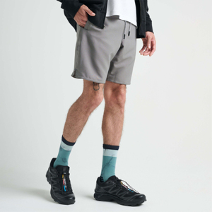 Drawstring Mid Waist Knitted Patchwork Polyester/Cotton Spandex Mens Shorts Stretch Quick Dry Breathable Athletic Casual Front - Product Image 4