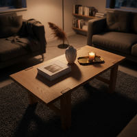 Table basse moderne pour salon, meubles en bois durables et légers, vente en gros directe d'usine