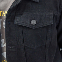 Chaqueta de Mezclilla para Hombre en Oferta, con Panel Frontal de Manga Larga, Cierre con Botones, Estilo Urbano, Invierno, Antibacteriana y Ecológica