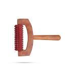 Rodillo de masaje de madera hecho a mano, diseño con púas, color madera natural, artesanía exquisita, herramienta portátil para aliviar el estrés corporal - Product Image 2