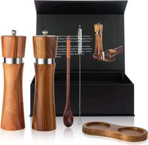 Premium Quality Eco-Friendly 7-inch Rosewood Vintage <b>Pepper</b> Mill Set Manual Wooden Salt <b>Pepper</b> <b>Grinder</b> Mechanism for Restaurants - Product Image 1
