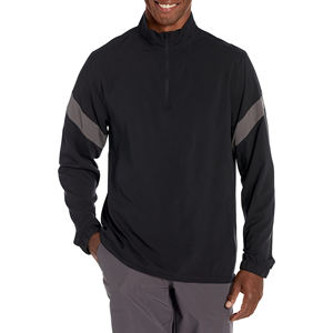 Veste de sport personnalisée légère en tissu tissé à manches longues et col montant, avec logo frontal, anti-bactérienne, pour hommes - Product Image 4