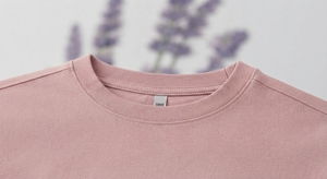 T-shirt en coton léger à col rond et manches courtes pour homme, imprimé lavande rose, style floral décontracté streetwear - Product Image 5