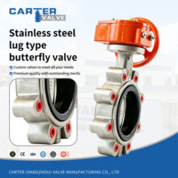 Válvula de Mariposa de Acero Inoxidable SS316L, Neumática, Exd, Doble Excéntrica, Sello de PTFE, para Tuberías de Agua y Productos Químicos, EN593