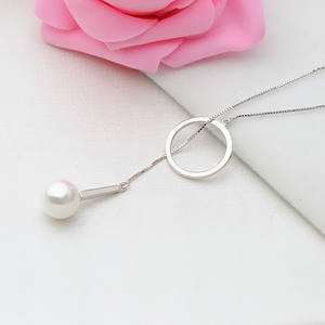 Colgante de Plata S925 con Cadena Vacía para Colgar, Collar de Perlas DIY para Mujer, Accesorios y Componentes de Joyería Personalizados - Product Image 2