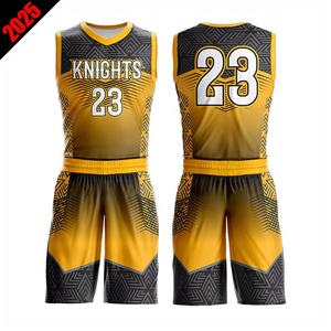 Ensembles de maillots et shorts de basketball personnalisés entièrement sublimés, maillots d'équipe à séchage rapide, uniformes de basketball unisexes, grandes tailles - Product Image 5