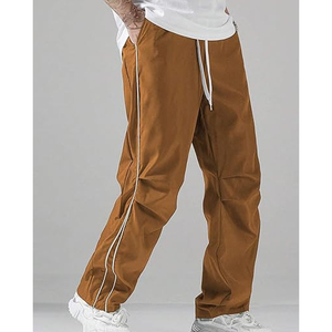 Pantalon de survêtement ample et léger en toile pour homme, style tendance, taille élastique, personnalisable avec logo brodé – Fournisseur - Product Image 4
