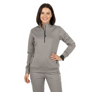 Chaqueta Médica Unisex OEM con Cierre de Cremallera, Cuello Alto, Puños Acanalados y Bolsillos con Cremallera para Uniformes de Enfermería y Medicina - Product Image 1