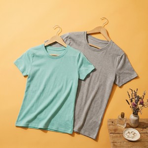 Tech Pack Design Blank High Density Luxury Casual Womens <b>T</b>-<b>Shirt</b> Plain Custom Cotton Urban Anti-shrink <b>Pockets</b> Short Sleeve - Product Image 2