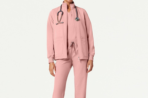 Conjuntos de Uniformes Médicos Personalizados para Enfermeras: Conjuntos de Scrubs Modernos para Hospital, Pantalones Jogger y Chaquetas de Spandex con Cremallera para Mujer - Product Image 3