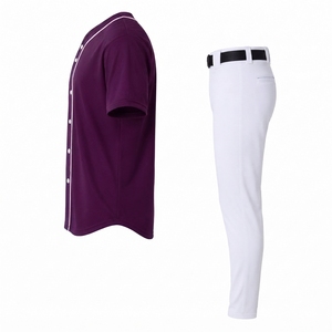 Conjunto Deportivo Transpirable con Botones en la Parte Delantera, Pantalones Deportivos, Manga Corta, Estilo Béisbol, Uniforme para Adultos - Product Image 2