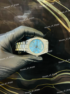 Reloj de Lujo de Acero Inoxidable con Diamantes Cultivados en Laboratorio VVS, Estilo Hip Hop, Reloj de Pulsera Automático Premium para Hombre, para Usar en Fiestas - Product Image 3