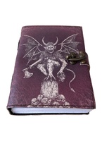 Dragon Imprimé Couverture Horreur Homme Avec Sort Vierge Livre d'Ombre Journal Avec Serrure Vintage Fait Main 100% Carnet en Cuir Véritable