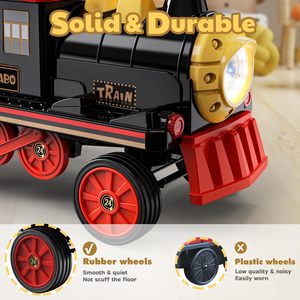 รถไฟเด็กนั่งได้ 2 ที่นั่ง ANPABO 12V แบบไม่ต้องใช้ราง พร้อมเบาะปรับได้และที่เก็บของ - Product Image 2