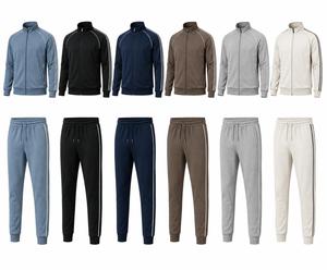 Unisex Navy Blue Polyester Lightweight Four-Way Stretch Tracksuit Full <b>Zipper</b> Hooded Sporty Style Solid Regular Fit Training - Product Image 6