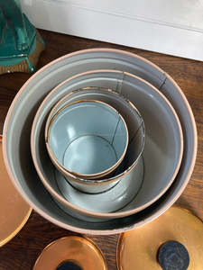 Nesting Tin Canister Tins in Vintage Copper with Classic Country Design Perfect for Stylish Metal <b>Storage</b> of <b>Dry</b> Fruits - Product Image 6